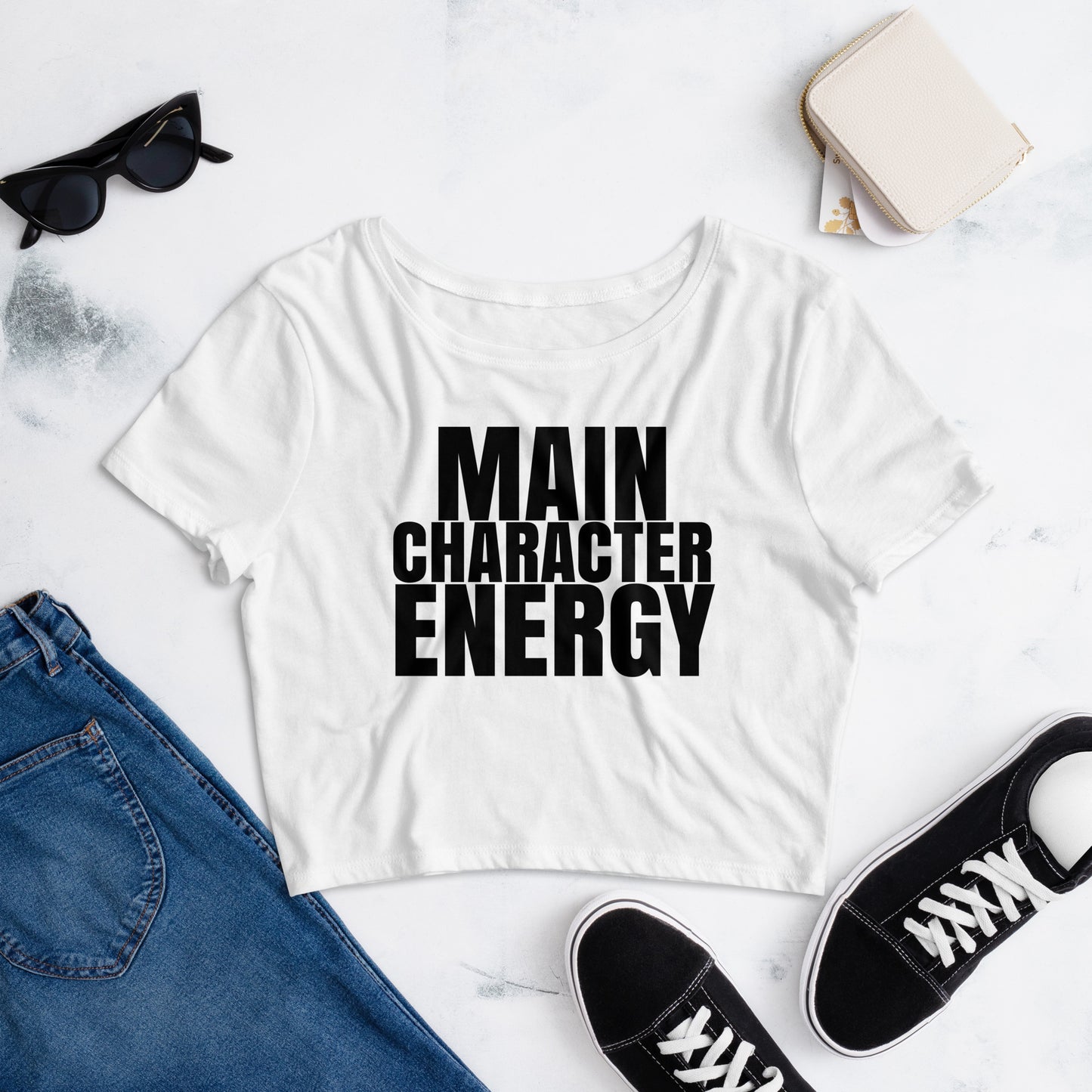 Main Character Energy - Crop Tee